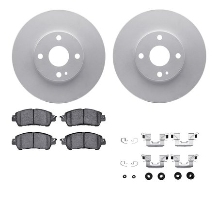 DYNAMIC FRICTION CO 4512-91010, Geospec Rotors with 5000 Advanced Brake Pads includes Hardware, Silver 4512-91010